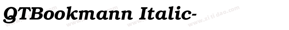 QTBookmann Italic字体转换